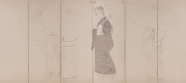 菱田春草《雨中美人》(未完成)が飯田市有形文化財に指定されました！ | 飯田市美術博物館